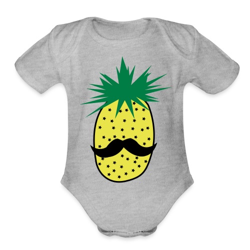 LUPI Pineapple - Organic Short Sleeve Baby Bodysuit