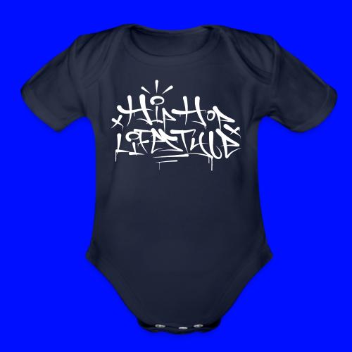 Hip Hop Lifestyle Graffiti Tag - Organic Short Sleeve Baby Bodysuit