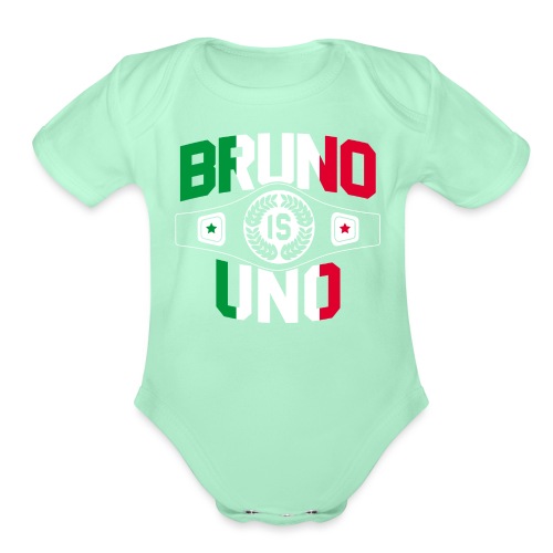 Bruno is Uno - Organic Short Sleeve Baby Bodysuit