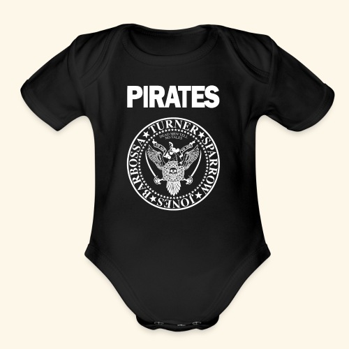 Punk Rock Pirates [heroes] - Organic Short Sleeve Baby Bodysuit