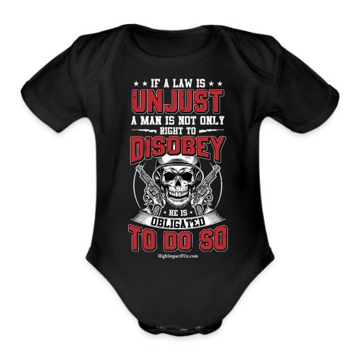 Unjust Laws for Dark Colors - Organic Short Sleeve Baby Bodysuit