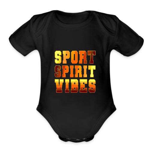 Sport Spirit Vibes Gradient - Organic Short Sleeve Baby Bodysuit
