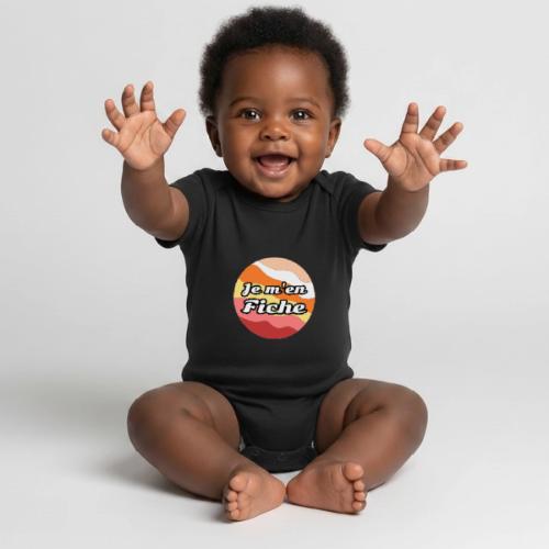 I don't care - Organic Short Sleeve Baby Bodysuit