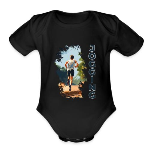 Jogging Vibes - Organic Short Sleeve Baby Bodysuit