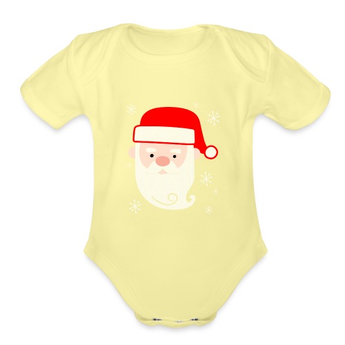 Santa Claus Texture - Organic Short Sleeve Baby Bodysuit