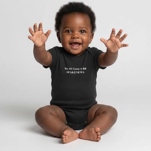It s All Gone A Bit Fake News - Organic Short Sleeve Baby Bodysuit