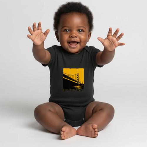 Golden Gate Bold Icon - Organic Short Sleeve Baby Bodysuit