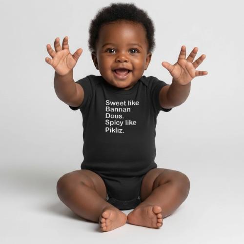 Sweet Like Bannan Dous - Organic Short Sleeve Baby Bodysuit