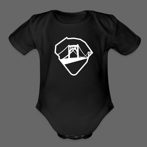 Bridge to Buctober Logo - Organic Short Sleeve Baby Bodysuit