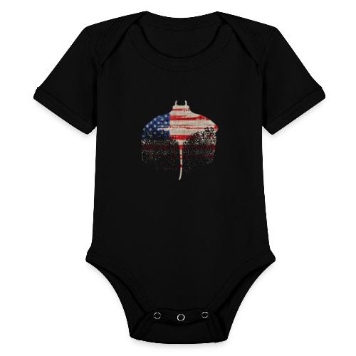 South Carolina Independence Stingray, Dark - Organic Short Sleeve Baby Bodysuit
