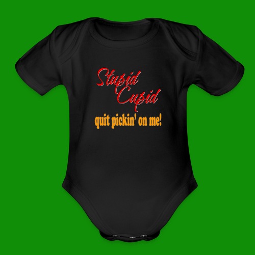 Stupid Cupid - Organic Short Sleeve Baby Bodysuit