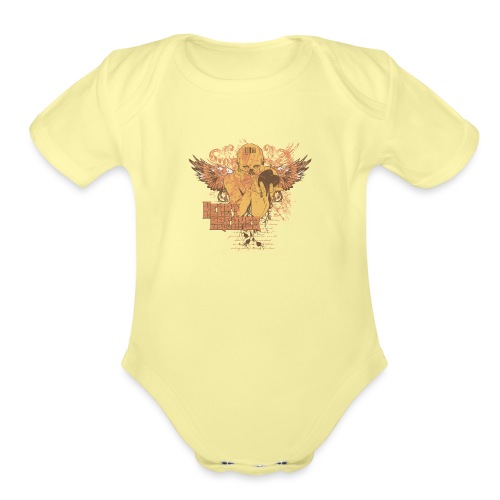 teetemplate54 - Organic Short Sleeve Baby Bodysuit