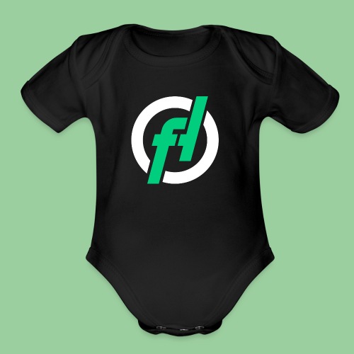 Fallout-Hosting Official Icon - Organic Short Sleeve Baby Bodysuit
