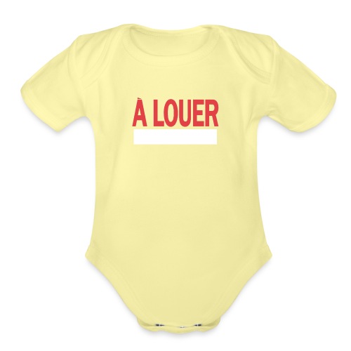 A Louer - Organic Short Sleeve Baby Bodysuit