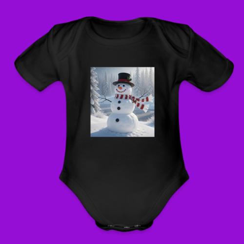 Frosty - Organic Short Sleeve Baby Bodysuit