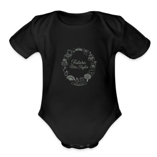 Future Mrs Minimalist Bridal Line Art - Organic Short Sleeve Baby Bodysuit