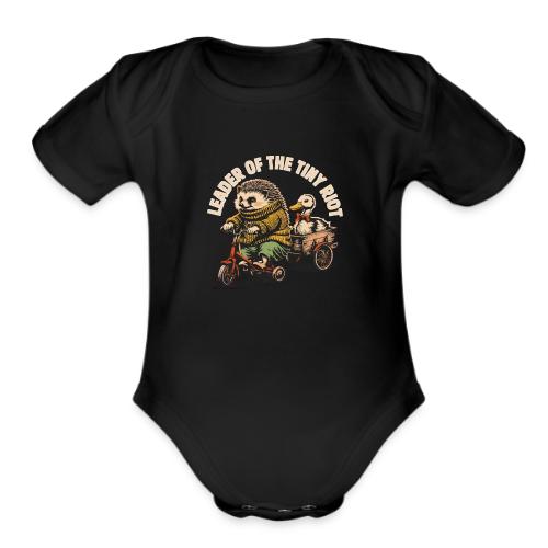 Leader of the Tiny Riot Design - Organic Short Sleeve Baby Bodysuit