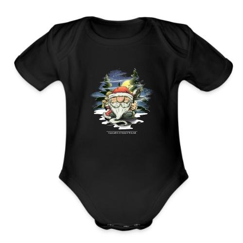 the real santa - Organic Short Sleeve Baby Bodysuit