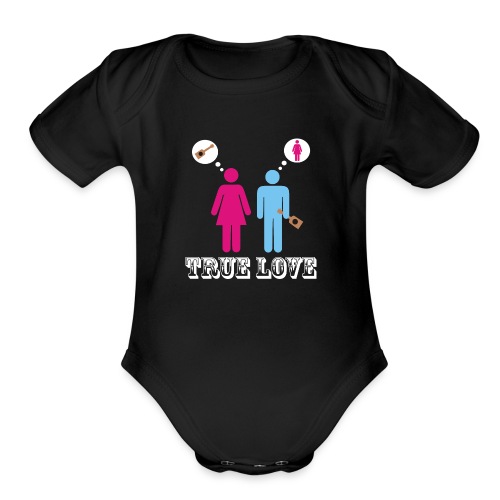 True Love: Ukulele - Organic Short Sleeve Baby Bodysuit