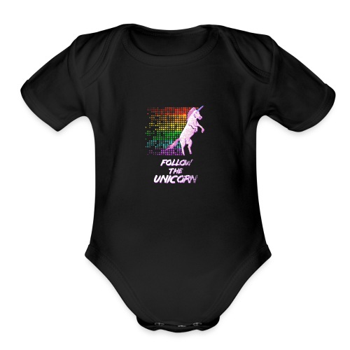 Follow The Unicorn - Organic Short Sleeve Baby Bodysuit