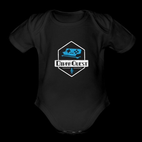 DivanQuest Logo (Badge) - Organic Short Sleeve Baby Bodysuit