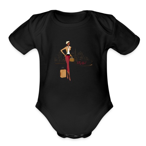 BrowOutfitPNG png - Organic Short Sleeve Baby Bodysuit