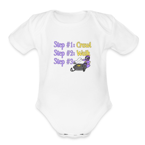 Step 1 - Crawl - Organic Short Sleeve Baby Bodysuit