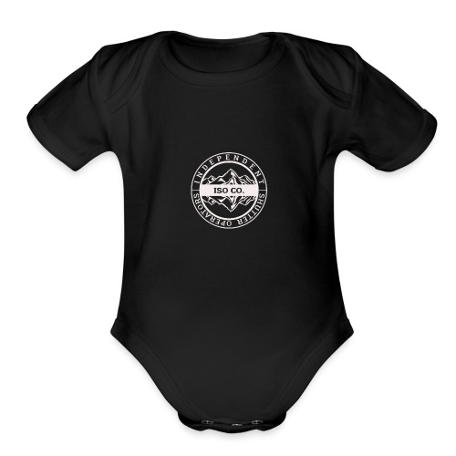 ISO Co. White Classic Emblem - Organic Short Sleeve Baby Bodysuit