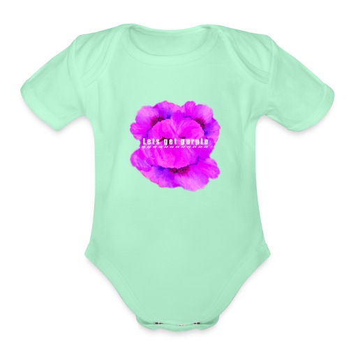 lets_get_purple_2 - Organic Short Sleeve Baby Bodysuit