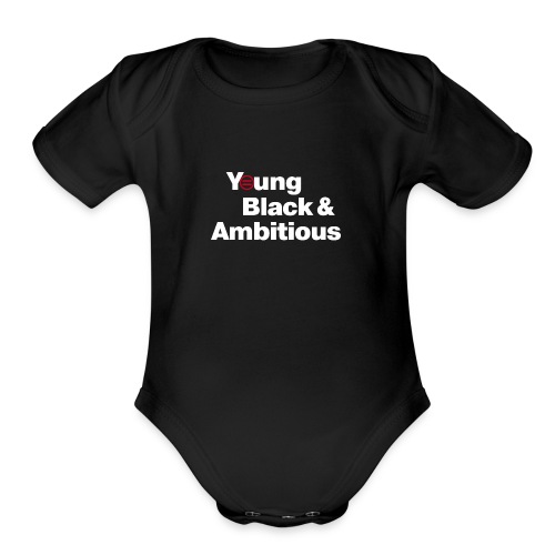 YBA Black Shirt2 - Organic Short Sleeve Baby Bodysuit