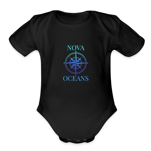logo_nova_oceans - Organic Short Sleeve Baby Bodysuit