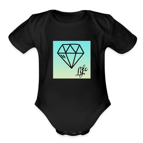 diamond life - Organic Short Sleeve Baby Bodysuit