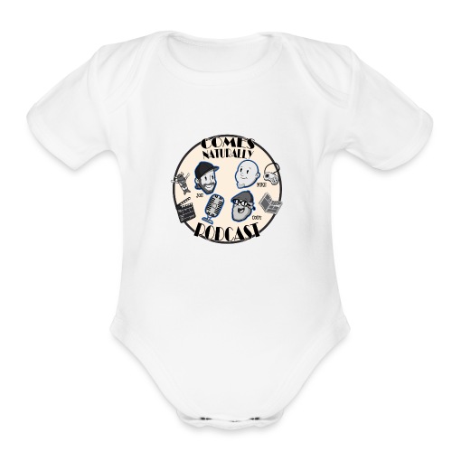 Comes Naturally Logo - Organic Short Sleeve Baby Bodysuit