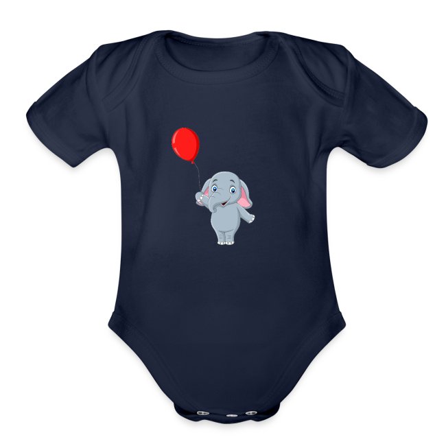 Baby Elephant Holding A Balloon