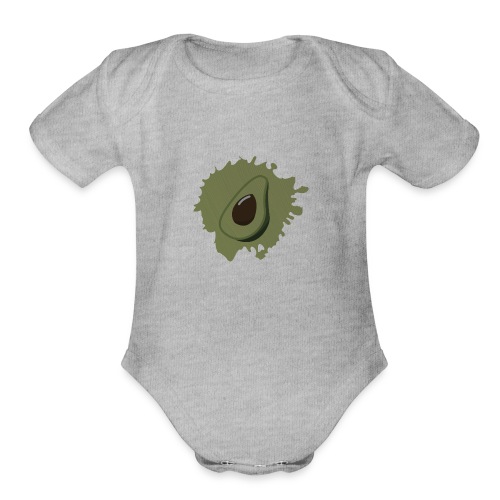 Avocado splat - Organic Short Sleeve Baby Bodysuit