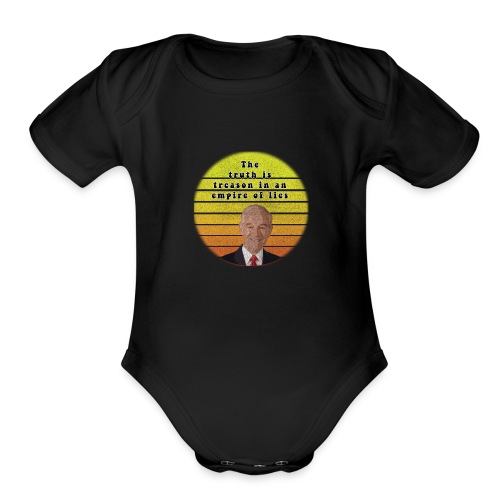 Ron Paul The truth is treason - Organic Short Sleeve Baby Bodysuit