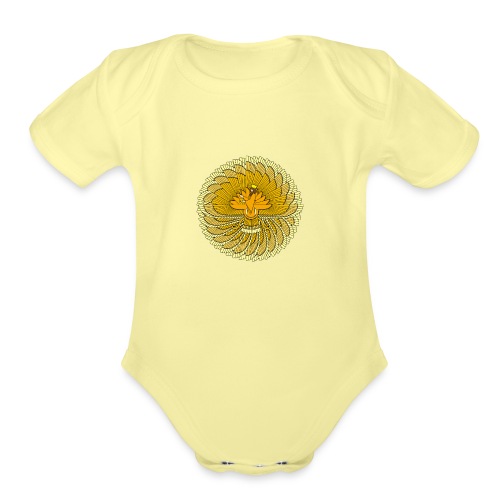 Farvahar Colorful Circle - Organic Short Sleeve Baby Bodysuit