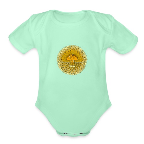 Farvahar Colorful Circle - Organic Short Sleeve Baby Bodysuit