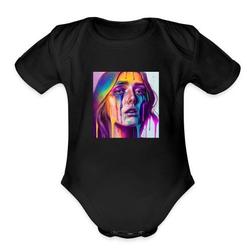 What are you looking at? - Emotionally Fluid 1 - Organic Short Sleeve Baby Bodysuit
