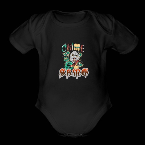 CRIME PAYS SBMG CONSEQUENCE FLAVAZ SBP SOCMOB - Organic Short Sleeve Baby Bodysuit
