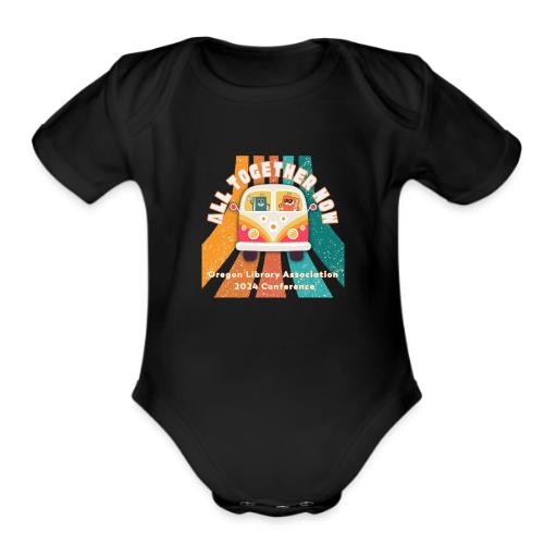 OLA Conf 2024 White Text - Organic Short Sleeve Baby Bodysuit