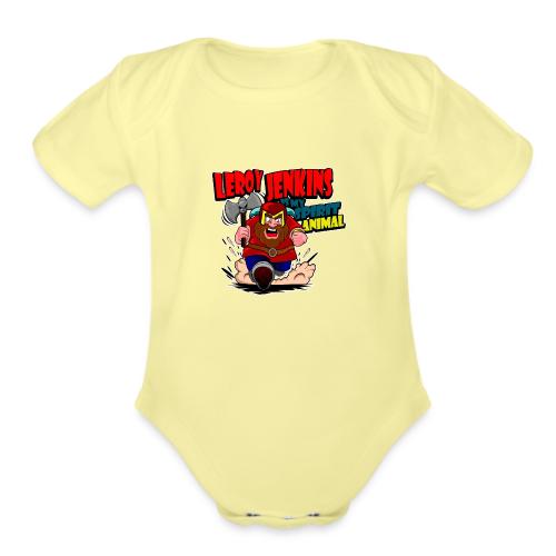 Leroy Jenkins! - Organic Short Sleeve Baby Bodysuit