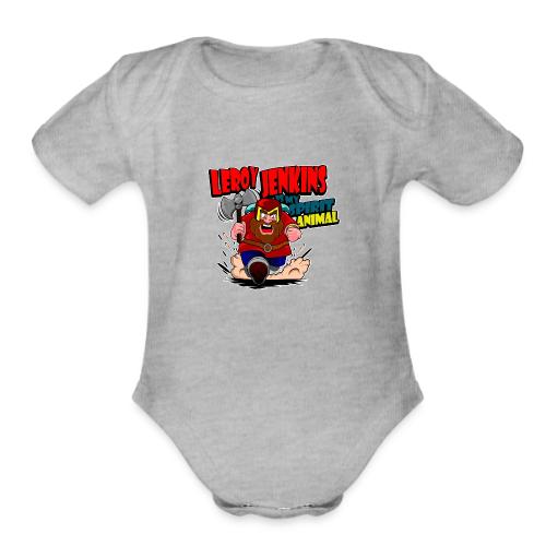 Leroy Jenkins! - Organic Short Sleeve Baby Bodysuit