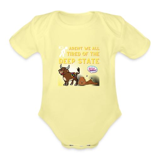 Tired Design for Dark Background - Organic Short Sleeve Baby Bodysuit