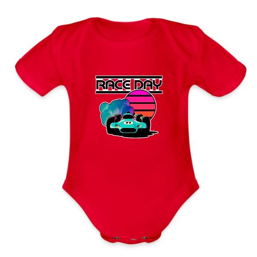 Race Day - Organic Short Sleeve Baby Bodysuit