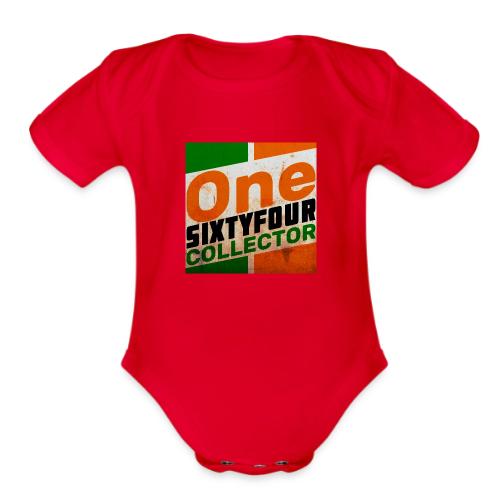One Sixty Four -- vintage oil inspired design - Organic Short Sleeve Baby Bodysuit