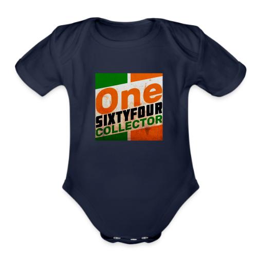 One Sixty Four -- vintage oil inspired design - Organic Short Sleeve Baby Bodysuit