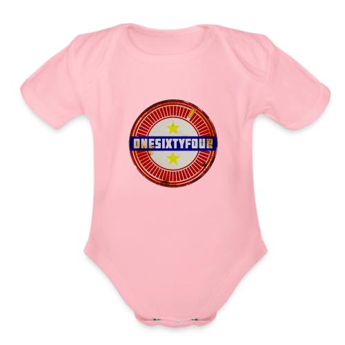 One Sixty Four -- vintage inspired design - Organic Short Sleeve Baby Bodysuit