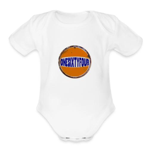 One Sixty Four --vintage auto inspired orange - Organic Short Sleeve Baby Bodysuit