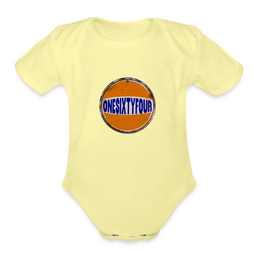 One Sixty Four --vintage auto inspired orange - Organic Short Sleeve Baby Bodysuit